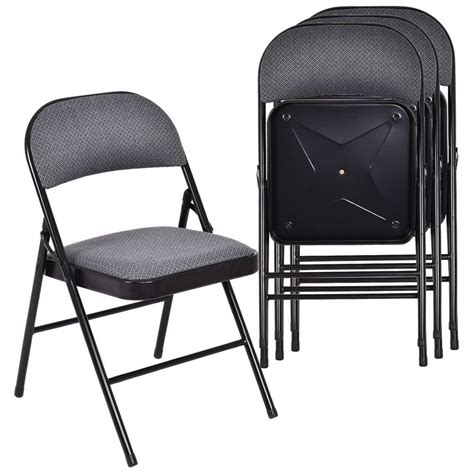 padded metal folding chairs walmart